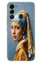 Tecno Spark 8C Case Colorful Themed Patterned Tpu Tecno 8C Silicone with Pearl Earrings