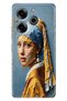 Tecno Pova 6 Pro Case Colorful Printing Soft Cover Flexible Silicone with Pearl Earring