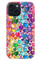 iPhone 15 Compatible Case Colorful Tpu Uv Printed Patterned Silicone Heart Drawing
