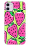 Apple iPhone 11 Case Colorful Themed Patterned Tpu iPhone 11 Silicone Strawberry