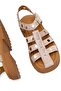 Elit Sylviana Women's Genuine Suede Leather Orthopedic Flat Sandals Gray - 5