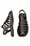 Elit Camila Women's Genuine Leather Orthopedic Flat Sandals Brown - 5