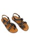 Elit Oriana Women's Genuine Leather Flat Sandals Black - 2