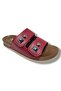 8104-25 Leather Double Band Buckle Women's Slippers