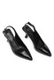 Elit Calissa Women's Genuine Patent Leather Classic Heeled Shoes Black - 2