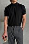 Men's Oversize Half Fisherman Knitwear Short Sleeve T-Shirt
