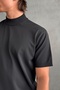 Men's Oversize Half Fisherman Knitwear Short Sleeve T-Shirt - 5