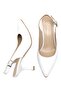 Elit Calissa Women's Genuine Leather Classic Heeled Shoes White - 4