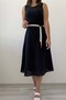 Belt Detail Fisto Bell Dress 26095