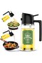 Double Function Large Size 600 ml Glass Sprayed Oil Pot