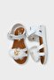 Velcro Plush Bowknot Girls' Sandals White - 6