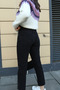 May Black High Waist Soft Touch Relaxed Cut Mom Jean Women's Jeans - 2