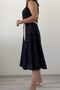 Belt Detail Fisto Bell Dress 26095 - 5