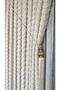 Linen Textured Bearded Cream Panel Background Curtain Luxury Heavy Weight Single Wing 1/3 Frequently Pleated