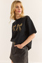 Women's Black Leopard Bow Detailed Boyfriend 2 Thread T-Shirt Tsh-19000846 - 5