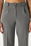 Women's City Elastic Waist Poly Viscose Anthracite Woven Trousers - 6