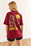 Women's Burgundy Slow Bliss Front Back Printed Cotton T-Shirt Tsh-19000896 - 4