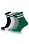 4-Piece Cotton Loop Short Half Socks Washable Ribbed College Style Tennis Sports Men's Socks 3501