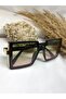Mond Rectangular Gold Detail Green Pink Glass Women's Sunglasses - 3