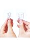 Aveo 10-Set Item Fixing Hanger Transparent Reversible Adhesive Snap Clips - 6