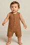 Organic Muslin Summer Natural Baby Jumpsuit with Pockets