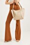 Large Size Women's Shoulder Bag Mink - 3