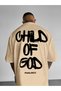 Loose Fit Streetwear T-Shirt for Men - "Youth of God" Graphic, Light Purple, Round Neck,