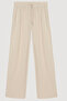 Elastic Waist Linen Trousers Natural - 3