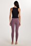 Women's Super Slim Elastic Waist Interlock Standard Size Normal Waist Dusty Rose Tights - 5