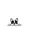 Bulldog Facing from Luggage - Vehicle, Auto, Laptop, Wall Compatible Sticker 25*15 Cm - 2