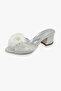 Women's Stylish Daily House Slippers with Feathers and Stones Dowry Slippers Ornate Birth Guest Bride Slippers - 4