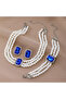 Tasaim Pearl Row Necklace Earring Set