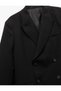 Swallow Collar Flap Pocket Buttoned Long Sleeve Blazer Jacket - 7