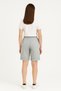 Relax Return Gray Lace-Waist Oversize Unisex Bermuda Shorts - 2