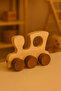 Wooden Handmade Natural Montessori Train Toy with Wheels - 5055 - 6