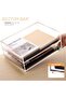Acrylic Stackable Letter Tray Desk Organizer, Clear Paper Tray Set of 2 - 4