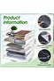 Acrylic Desk Organizer, 5-Tier Clear Office Paper Organizer for Desk, School Desktop Storage - 2