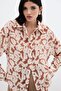 Patterned Viscose Shirt - Brown - 7