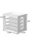 5 Tier Paper Organizer Desk File Holder, Letter Tray A4 Document Storage Rack for Home Office Use - 5