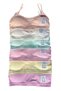 Young Girl's Corded Rope Strap Padded Bustier 6 Pack - 2