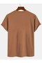 Unisex Brown Bear Figure Printed Oversize Wide Cut Casual Stylish Daily Sports Cotton T-Shirt - 2