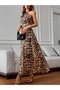 Women's Off-The-Shoulder Halter Cross Tie Detailed Single Jersey Dress - 2