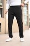 Buttonless Plain Fabric Black Jogger Pants