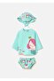 Baby 3-Piece Swimsuit Set Turquoise 1669