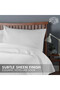 3-Piece Duvet Cover Set, 100% Cotton Stripe Sateen Fabric, White - 5