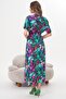 Double-Breasted Collar Dress with Glitter Waist - 6