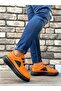 Laceless Elastic Casual Men's Shoes Orange Black (Black Sole) - 2