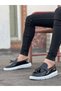 Laceless Tasseled Men's Shoes Black Patent Leather (White Sole)