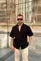 Mingan Men's Summer Cotton Shirt Lapel Short Sleeve Buttoned Comfortable Fit - 4