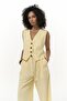 Kaylee Triangle Detail Short Yellow Vest - 2